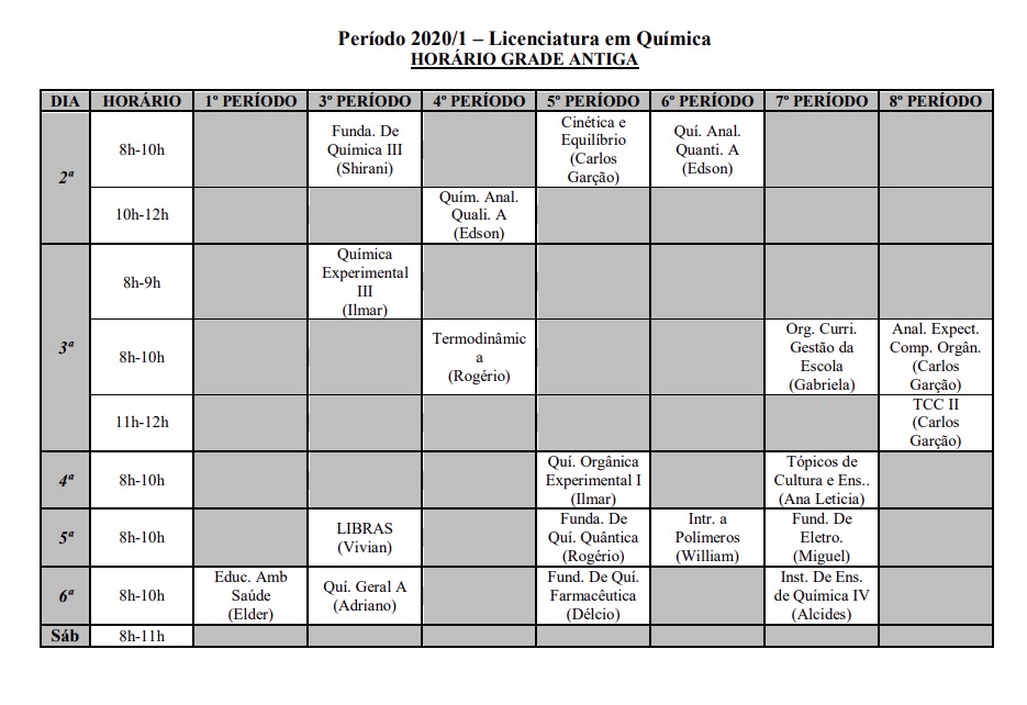 Horário Matriz Antiga