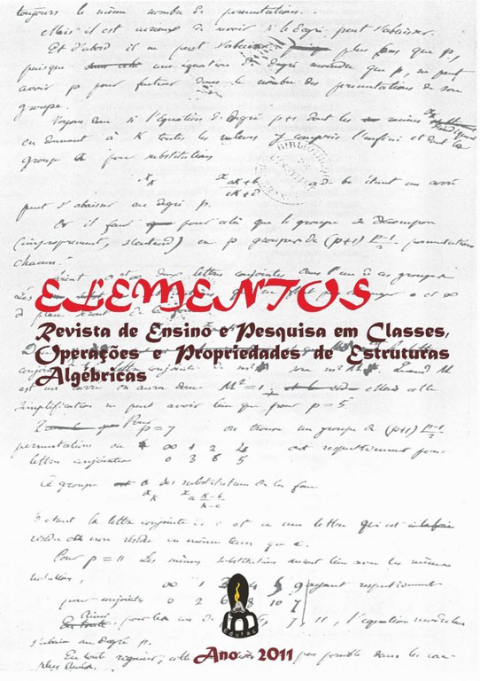 Elementos Revista de Ensino, Pesquisas em Classes, Operações e Propriedades de Estruturas Algébricas - 2011 - volume 1, número 1..jpg