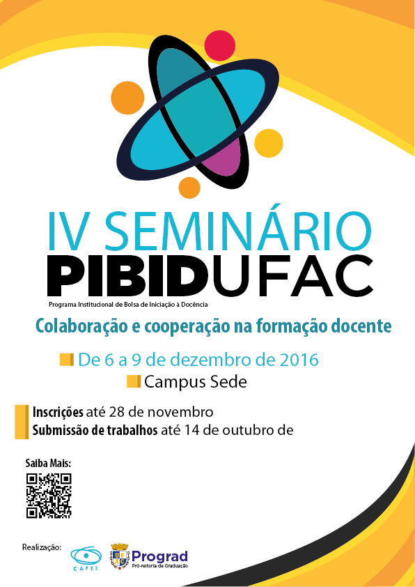 4º Seminário Pibid/Ufac está com inscrições abertas