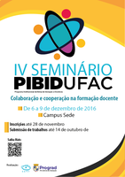 4º Seminário Pibid/Ufac está com inscrições abertas