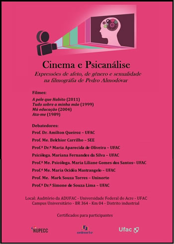 Projeto Cinema e Psicanálise debate filmes de Almodóvar