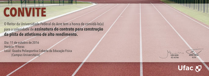 Pista de padrão olímpico será construída na Ufac