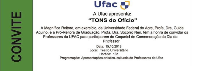 Convite: Coquetel de Comemoração do Dia do Professor