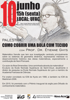 Convite para a Palestra: “Como cobrir uma bola com tecido”