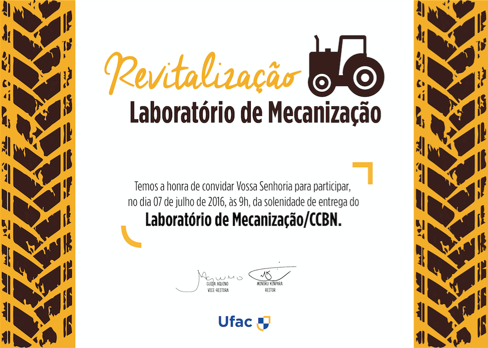 Convite: Revitalização do Laboratório de Mecanização