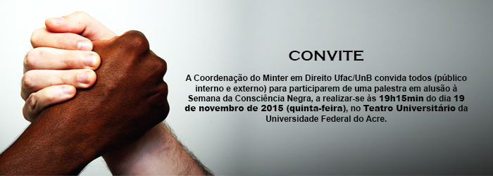 Convite - Semana da Consciência Negra 