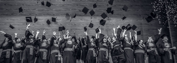 Fotos da formatura dos cursos de Filosofia, Geografia Licenciatura e Bacharelado