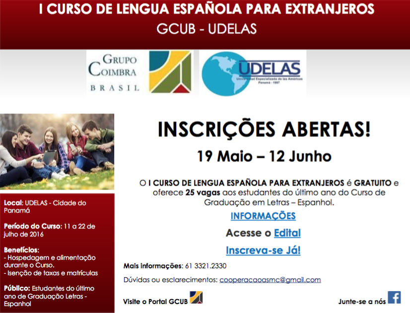 Grupo Coimbra e Universidade das Américas realizam curso de Espanhol