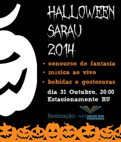 Inglês sem Fronteiras organiza sarau Halloween   