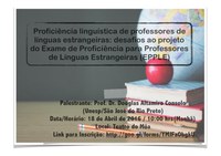 Palestra ‘Proficiência linguística de professores de línguas estrangeiras’ será realizada no campus Floresta