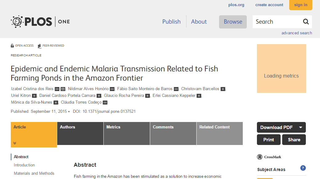 Pesquisadoras da Ufac publicam artigo sobre paisagem da malária em área de transmissão urbana na Amazônia 