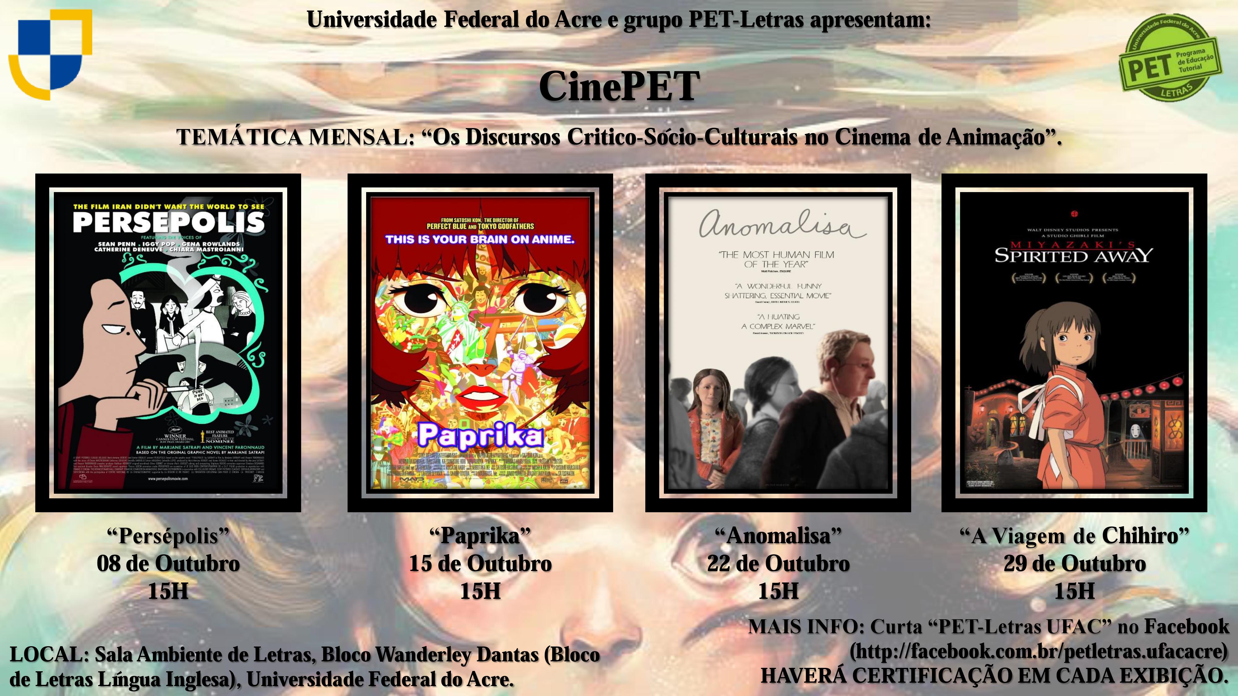 PET-Letras anuncia 2ª edição de CinePET