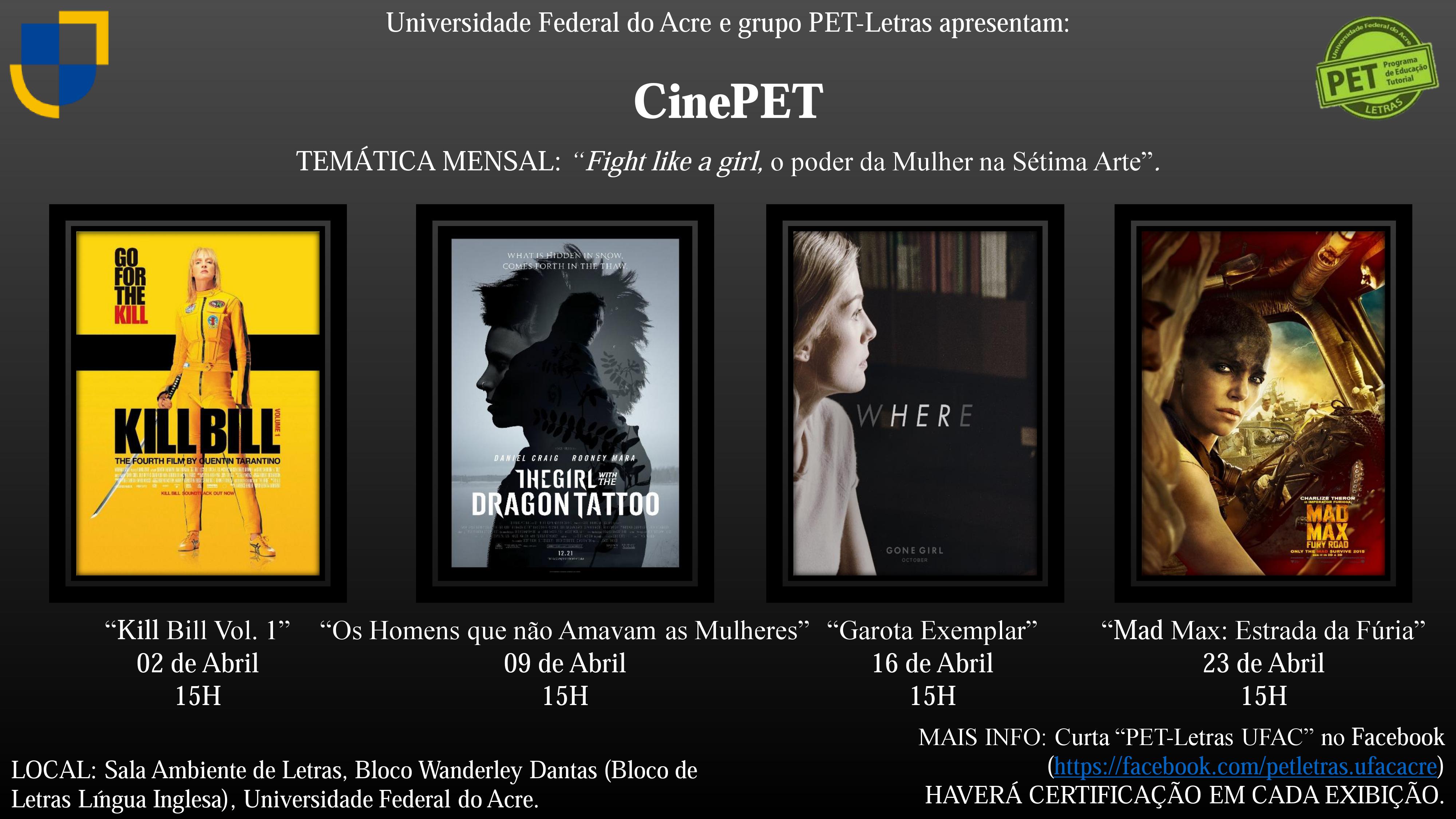 PET Letras realiza mostra sobre poder da mulher no cinema