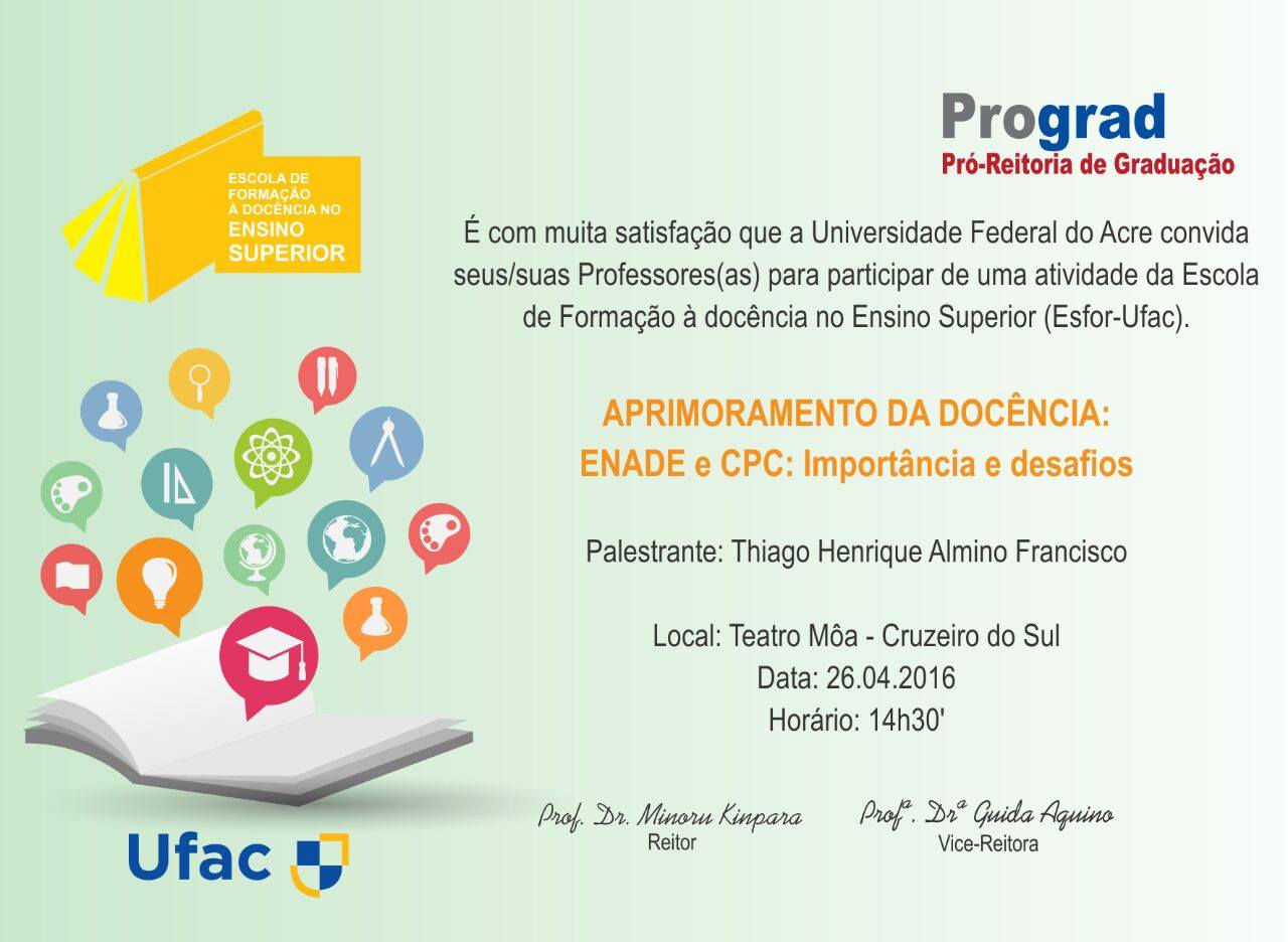 Prograd - Esfor-Ufac - Cruzeiro do Sul - Convite