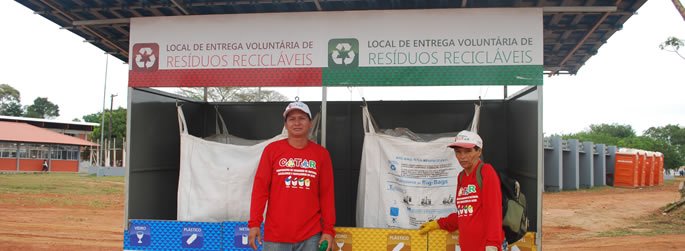 Projeto Catar faz coleta de materiais recicláveis na SBPC