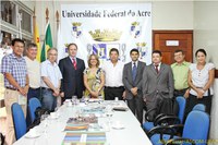 Representantes do Banco Santander visitam a UFAC para discutir o Programa Amazônia 2020 