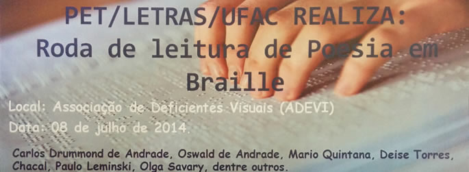 Roda de Leitura de Poesia em Braille