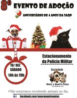 Sociedade 'Amor a Quatro Patas' realiza feira de adoção de animais