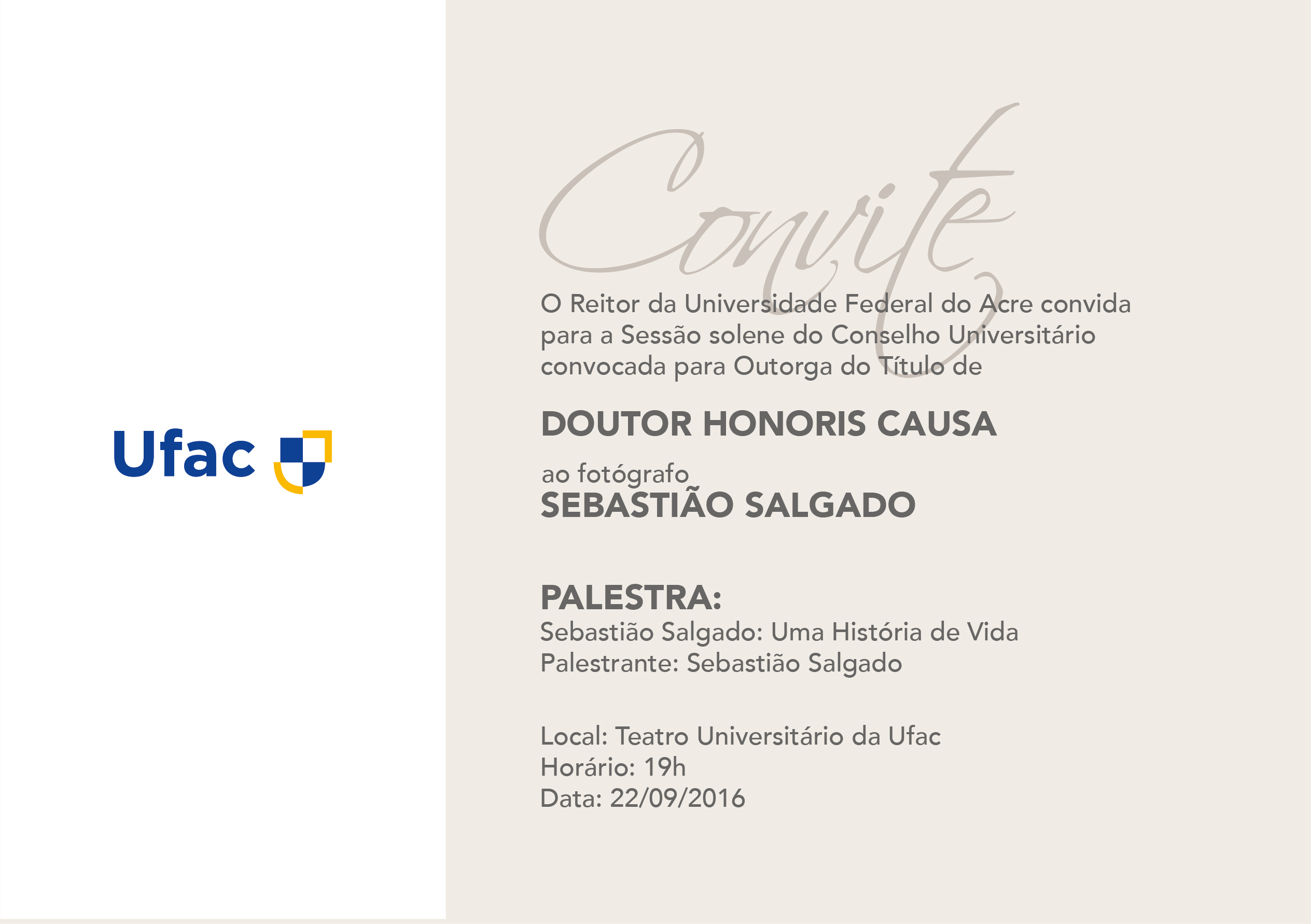 Ufac: Convite