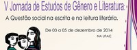V Jornada de Estudos de Gênero e Literatura